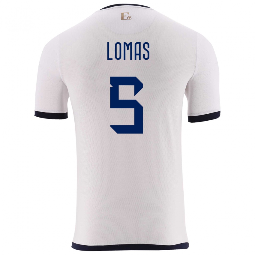 Homem Camisola Equador Ariana Lomas #5 Branco Alternativa 24-26 Camisa Brasil