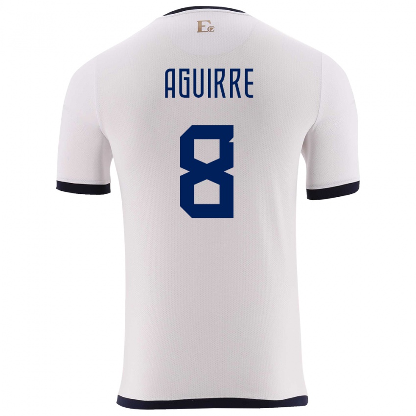 Homem Camisola Equador Marthina Aguirre #8 Branco Alternativa 24-26 Camisa Brasil