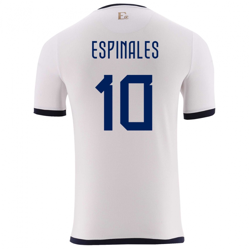 Homem Camisola Equador Joselyn Espinales #10 Branco Alternativa 24-26 Camisa Brasil