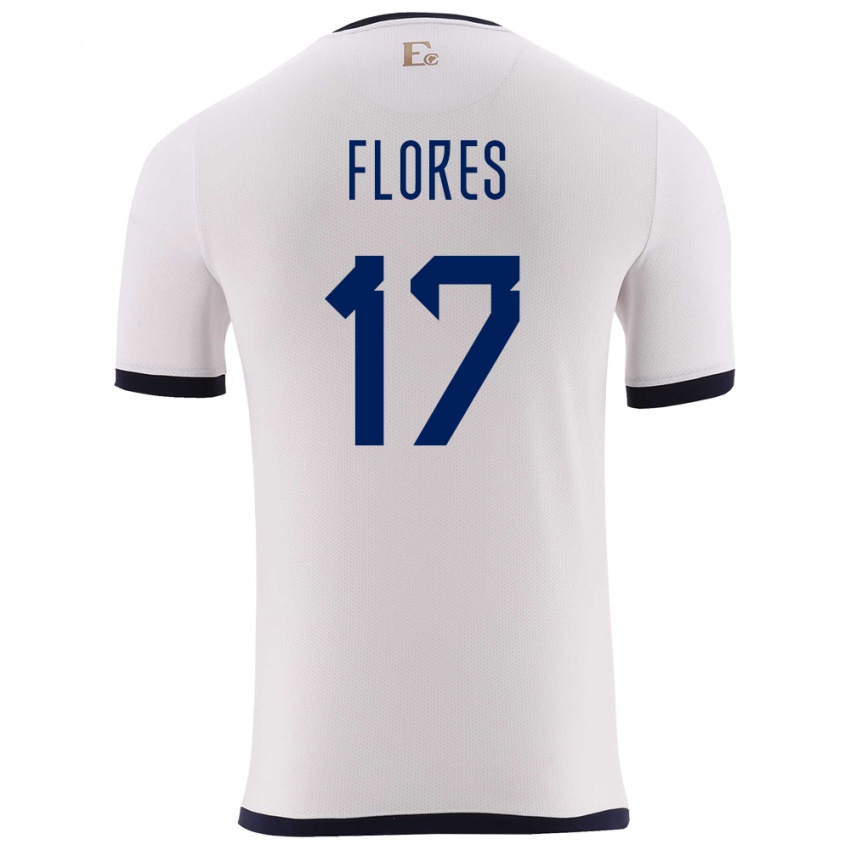 Homem Camisola Equador Karen Flores #17 Branco Alternativa 24-26 Camisa Brasil