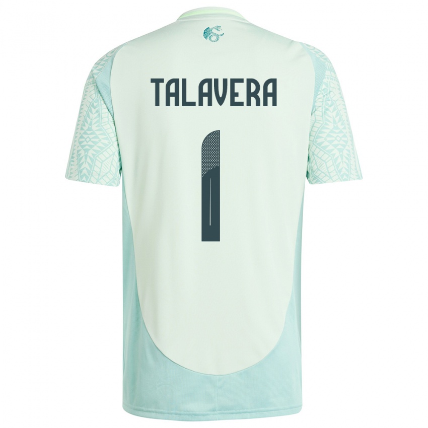 Homem Camisola México Alfredo Talavera #1 Linho Verde Alternativa 24-26 Camisa Brasil