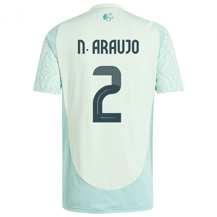 Homem Camisola México Nestor Araujo #2 Linho Verde Alternativa 24-26 Camisa Brasil