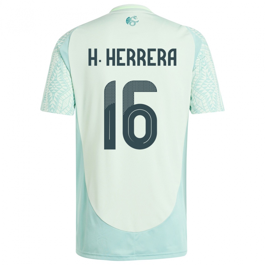 Homem Camisola México Hector Herrera #16 Linho Verde Alternativa 24-26 Camisa Brasil