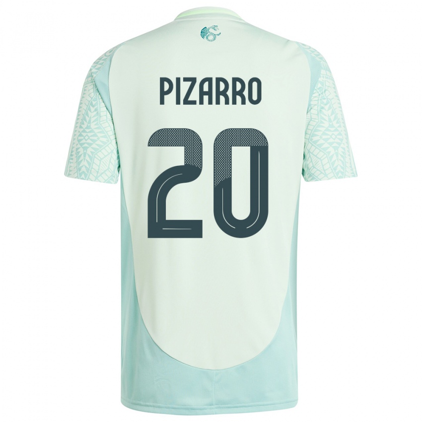 Homem Camisola México Rodolfo Pizarro #20 Linho Verde Alternativa 24-26 Camisa Brasil