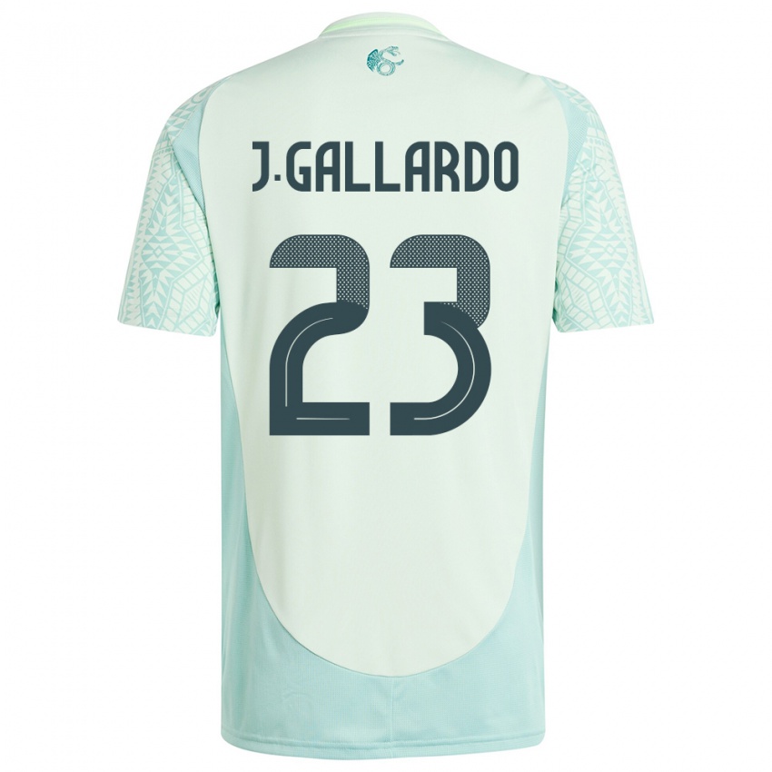 Homem Camisola México Jesus Gallardo #23 Linho Verde Alternativa 24-26 Camisa Brasil