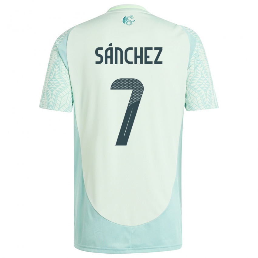 Homem Camisola México Maria Sanchez #7 Linho Verde Alternativa 24-26 Camisa Brasil