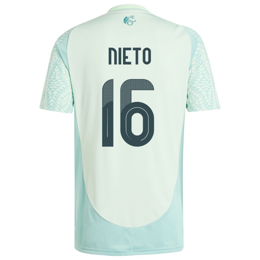 Homem Camisola México Karla Nieto #16 Linho Verde Alternativa 24-26 Camisa Brasil