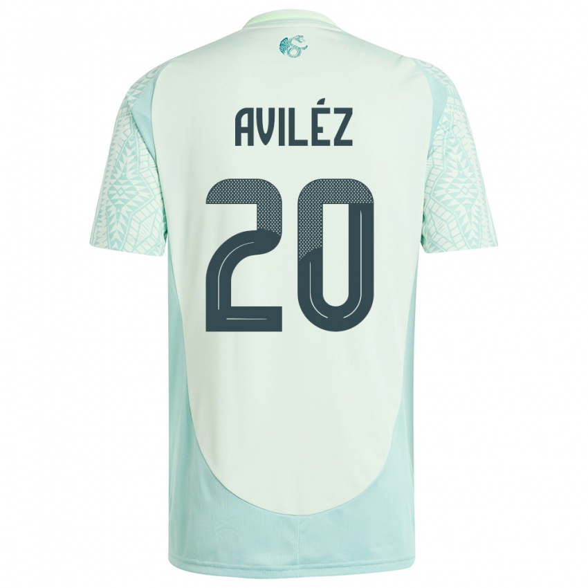 Homem Camisola México Aylin Avilez #20 Linho Verde Alternativa 24-26 Camisa Brasil