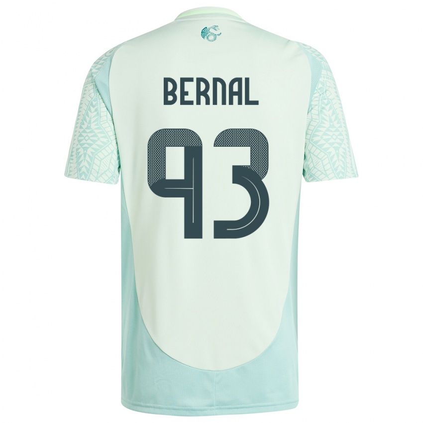 Homem Camisola México Rebeca Bernal #93 Linho Verde Alternativa 24-26 Camisa Brasil