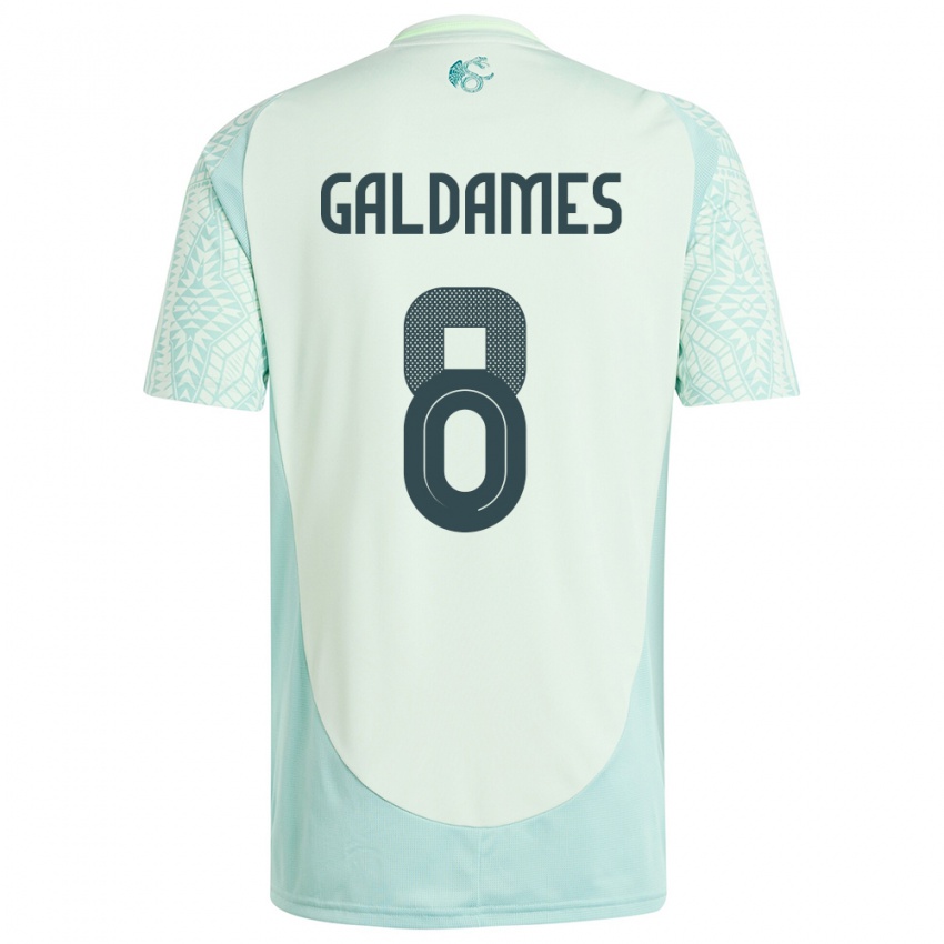 Homem Camisola México Benjamin Galdames #8 Linho Verde Alternativa 24-26 Camisa Brasil