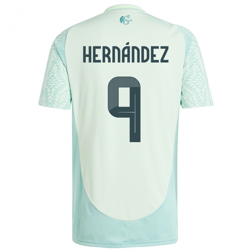 Homem Camisola México Jesus Hernandez #9 Linho Verde Alternativa 24-26 Camisa Brasil