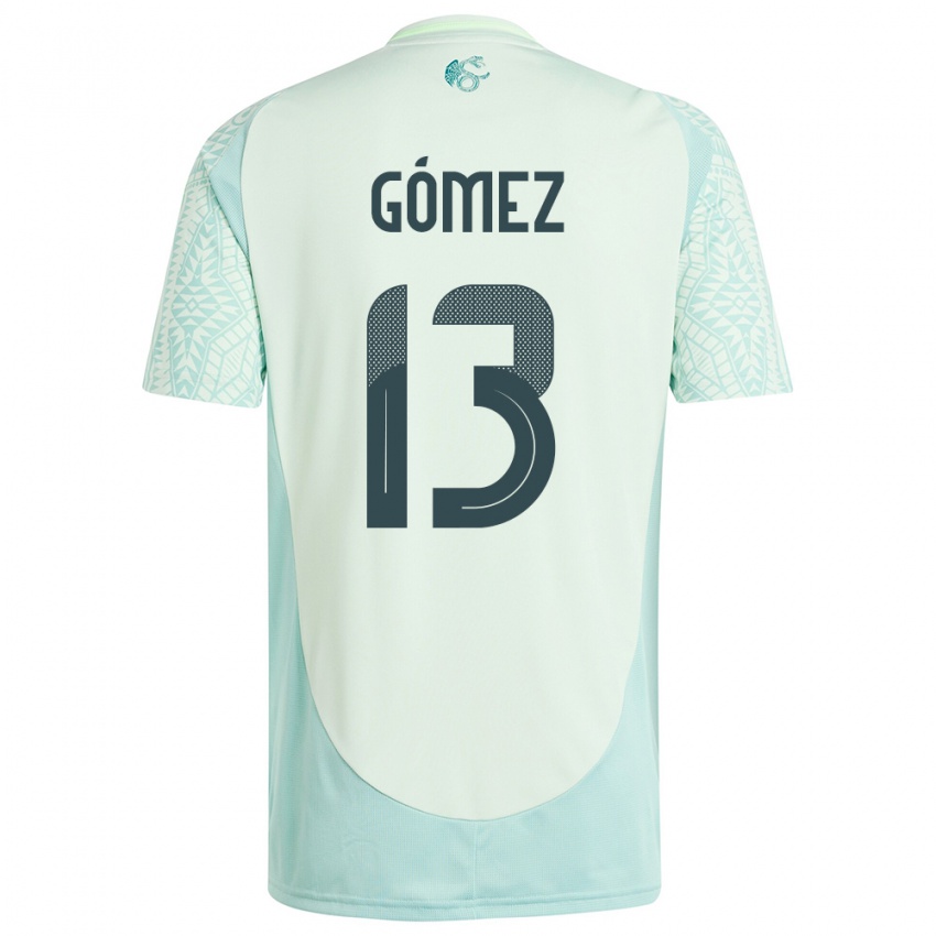 Homem Camisola México Diego Gomez #13 Linho Verde Alternativa 24-26 Camisa Brasil