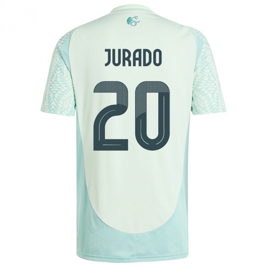 Homem Camisola México Heriberto Jurado #20 Linho Verde Alternativa 24-26 Camisa Brasil