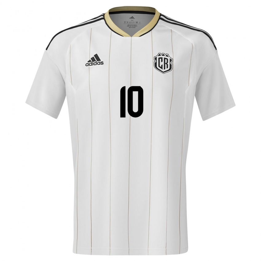 Homem Camisola Costa Rica Shirley Cruz #10 Branco Alternativa 24-26 Camisa Brasil