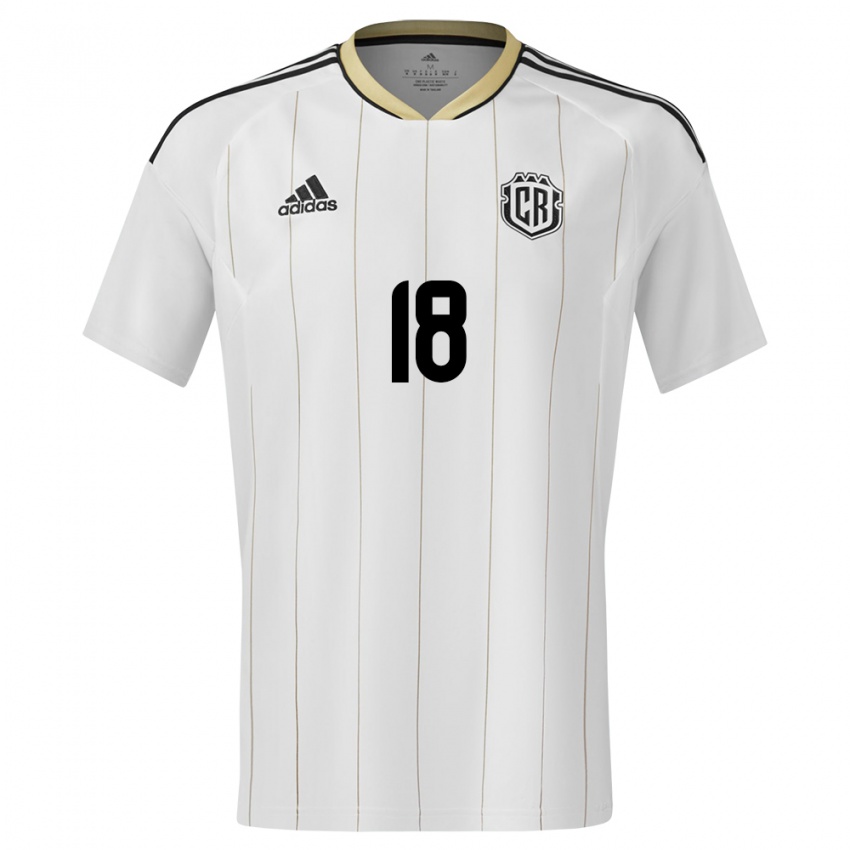 Homem Camisola Costa Rica Bayron Mora #18 Branco Alternativa 24-26 Camisa Brasil