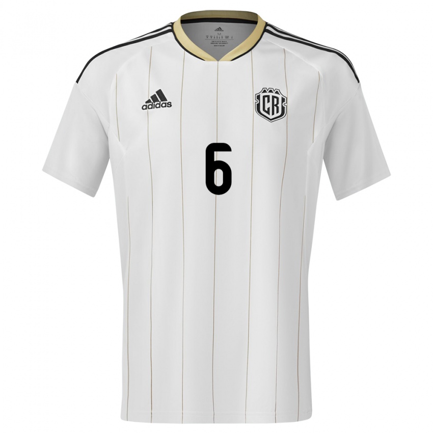 Homem Camisola Costa Rica Carol Sanchez #6 Branco Alternativa 24-26 Camisa Brasil