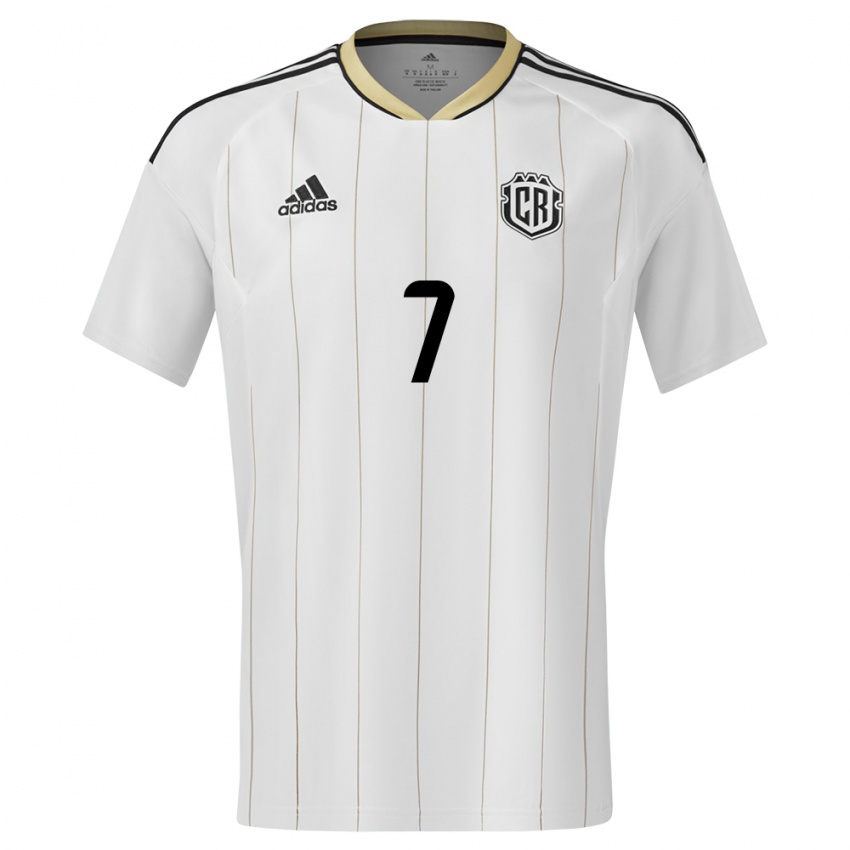 Homem Camisola Costa Rica Andrey Soto #7 Branco Alternativa 24-26 Camisa Brasil