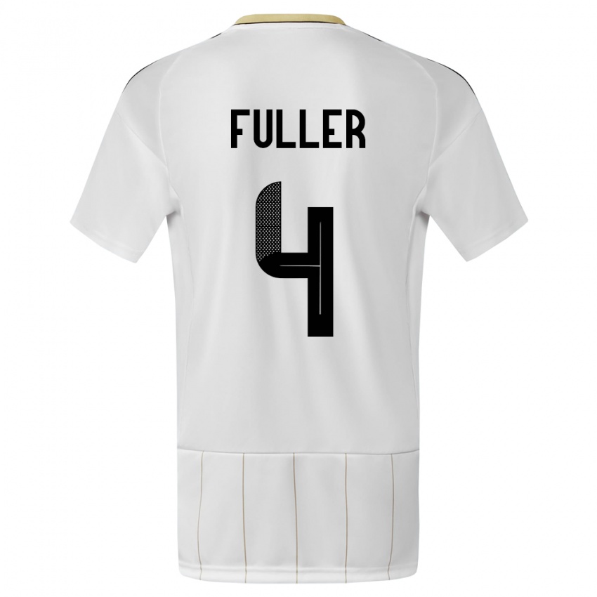 Homem Camisola Costa Rica Keysher Fuller #4 Branco Alternativa 24-26 Camisa Brasil