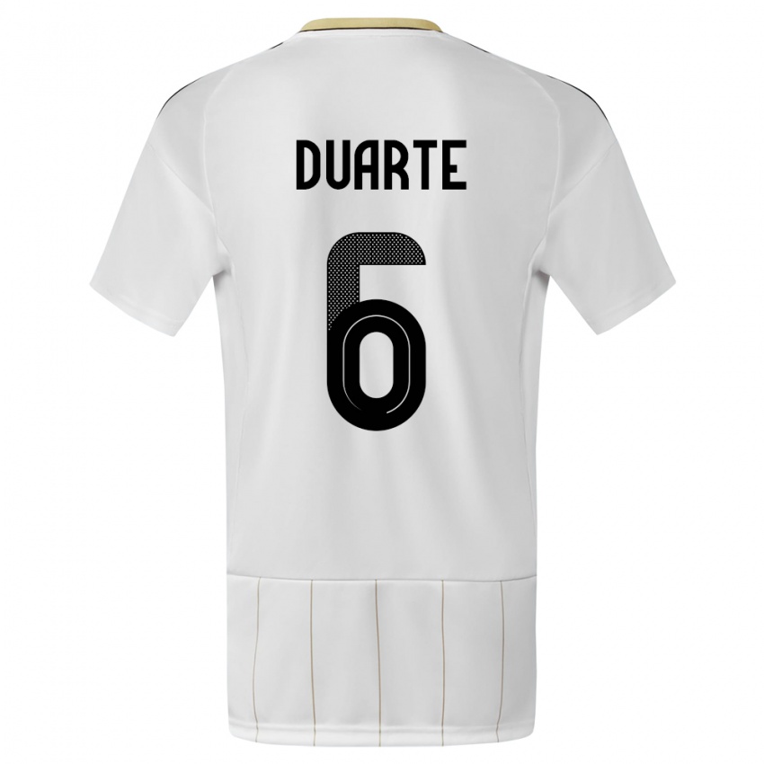 Homem Camisola Costa Rica Oscar Duarte #6 Branco Alternativa 24-26 Camisa Brasil