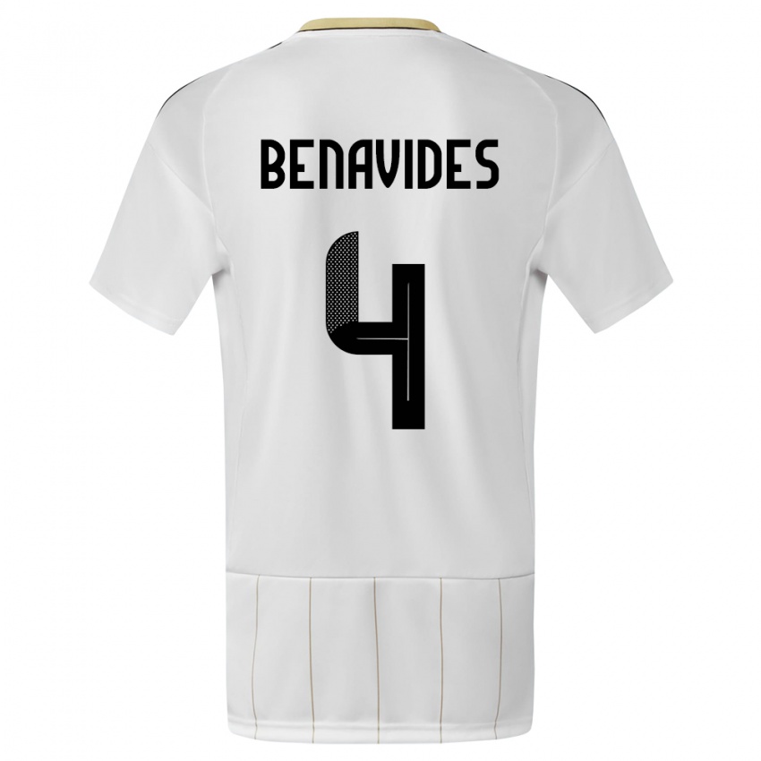 Homem Camisola Costa Rica Mariana Benavides #4 Branco Alternativa 24-26 Camisa Brasil