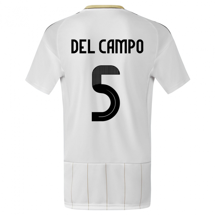 Homem Camisola Costa Rica Valeria Del Campo #5 Branco Alternativa 24-26 Camisa Brasil