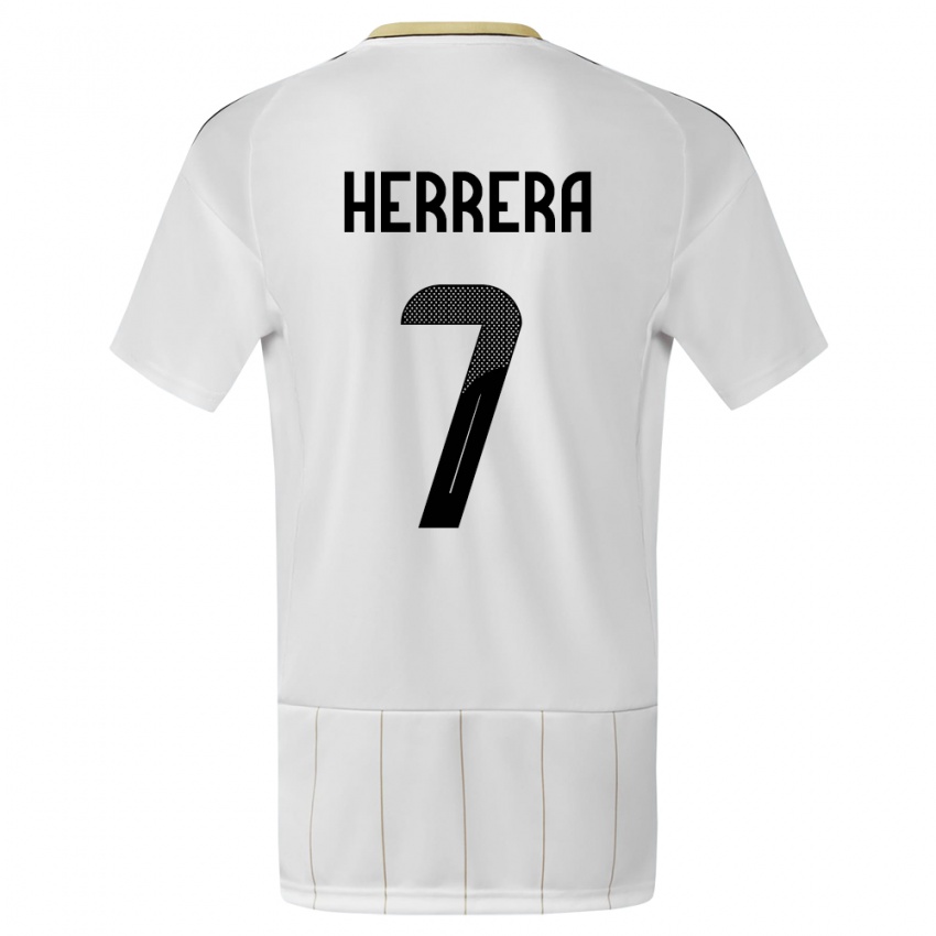 Homem Camisola Costa Rica Melissa Herrera #7 Branco Alternativa 24-26 Camisa Brasil