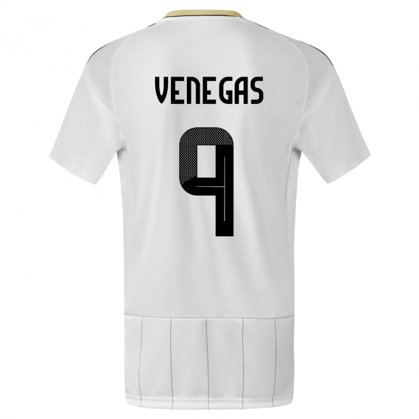 Homem Camisola Costa Rica Carolina Venegas #9 Branco Alternativa 24-26 Camisa Brasil