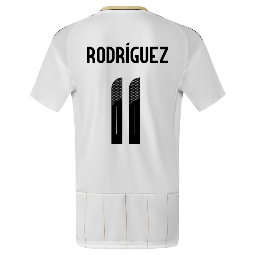 Homem Camisola Costa Rica Raquel Rodriguez #11 Branco Alternativa 24-26 Camisa Brasil