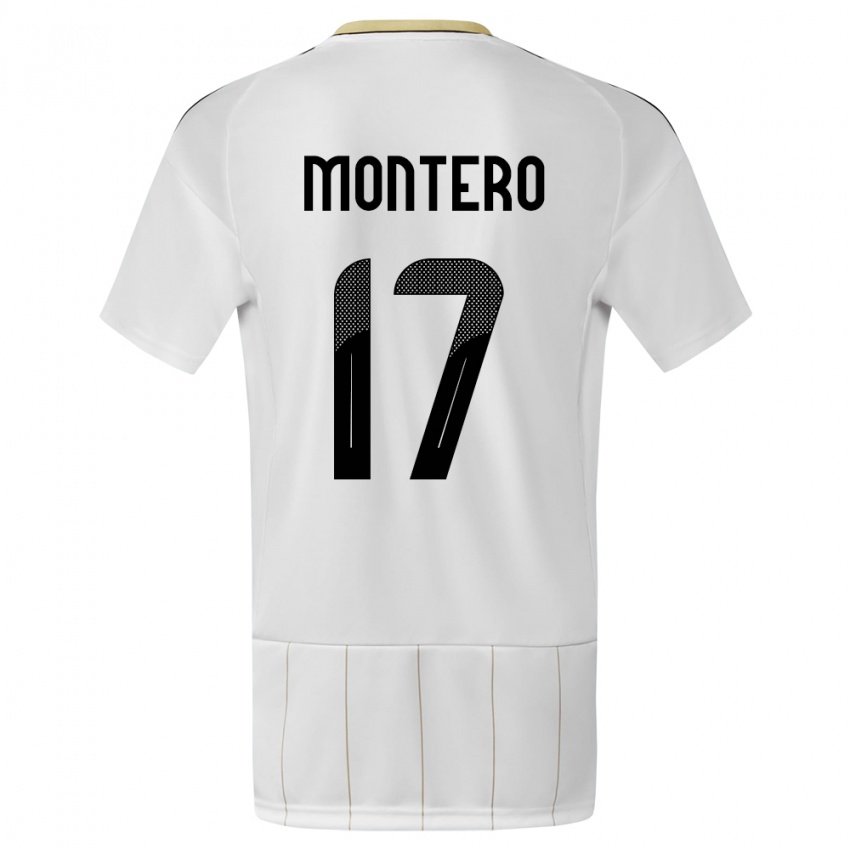 Homem Camisola Costa Rica Michelle Montero #17 Branco Alternativa 24-26 Camisa Brasil