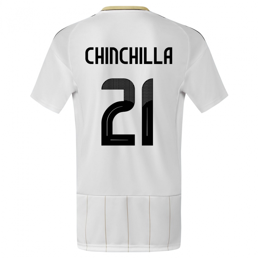 Homem Camisola Costa Rica Viviana Chinchilla #21 Branco Alternativa 24-26 Camisa Brasil