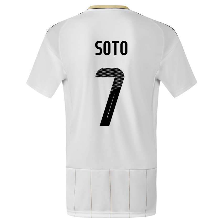 Homem Camisola Costa Rica Andrey Soto #7 Branco Alternativa 24-26 Camisa Brasil