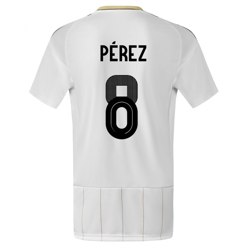 Homem Camisola Costa Rica Creichel Perez #8 Branco Alternativa 24-26 Camisa Brasil