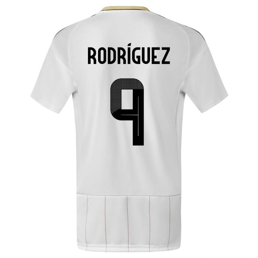 Homem Camisola Costa Rica Doryan Rodriguez #9 Branco Alternativa 24-26 Camisa Brasil