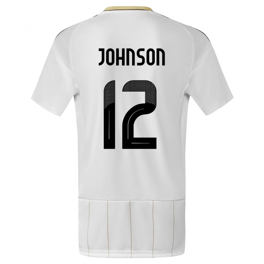 Homem Camisola Costa Rica Shawn Johnson #12 Branco Alternativa 24-26 Camisa Brasil