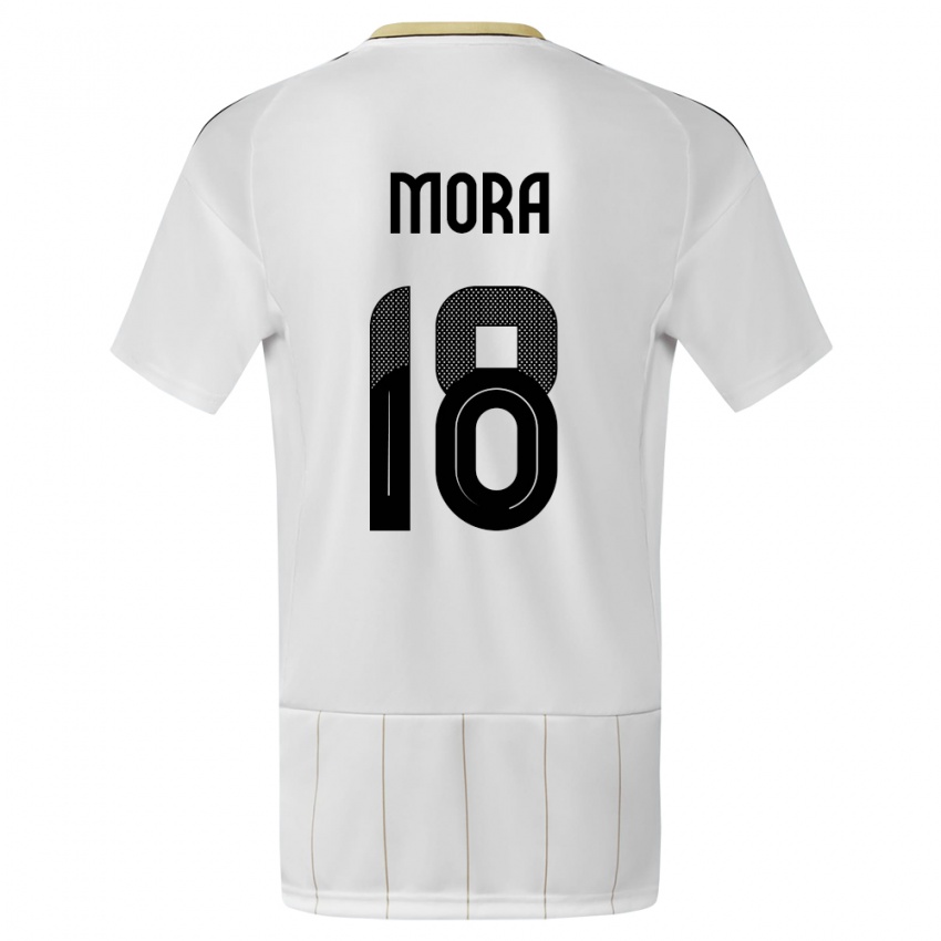 Homem Camisola Costa Rica Bayron Mora #18 Branco Alternativa 24-26 Camisa Brasil