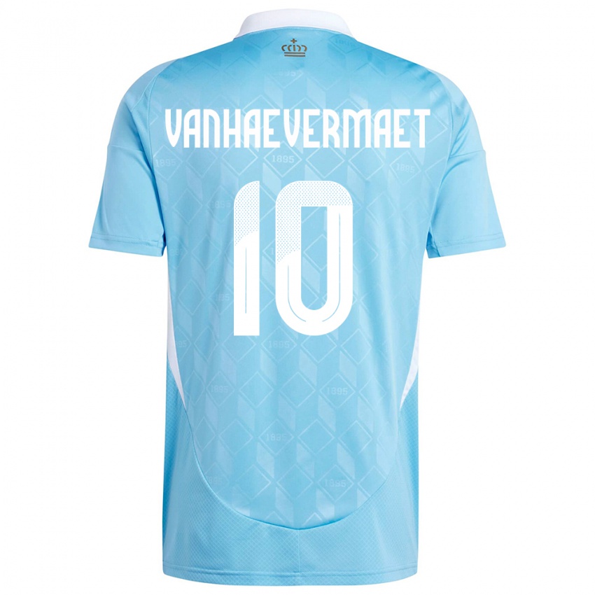 Homem Camisola Bélgica Justine Vanhaevermaet #10 Azul Alternativa 24-26 Camisa Brasil