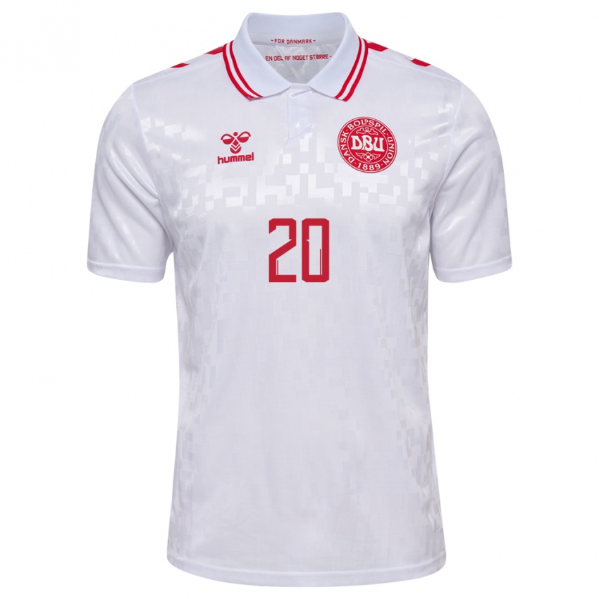Homem Camisola Dinamarca Signe Bruun #20 Branco Alternativa 24-26 Camisa Brasil