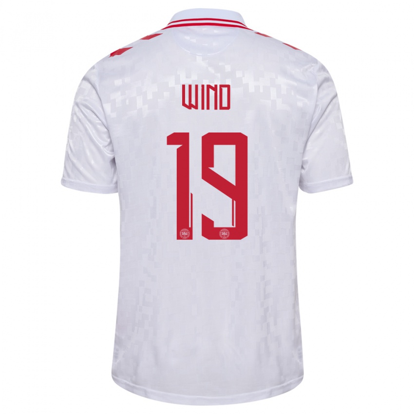 Homem Camisola Dinamarca Jonas Wind #19 Branco Alternativa 24-26 Camisa Brasil