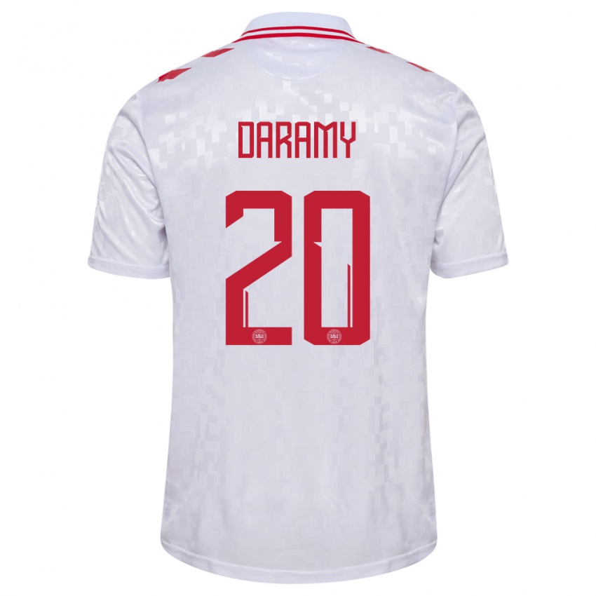 Homem Camisola Dinamarca Mohamed Daramy #20 Branco Alternativa 24-26 Camisa Brasil