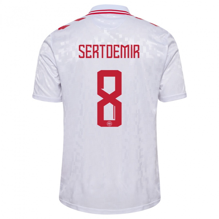 Homem Camisola Dinamarca Zidan Sertdemir #8 Branco Alternativa 24-26 Camisa Brasil