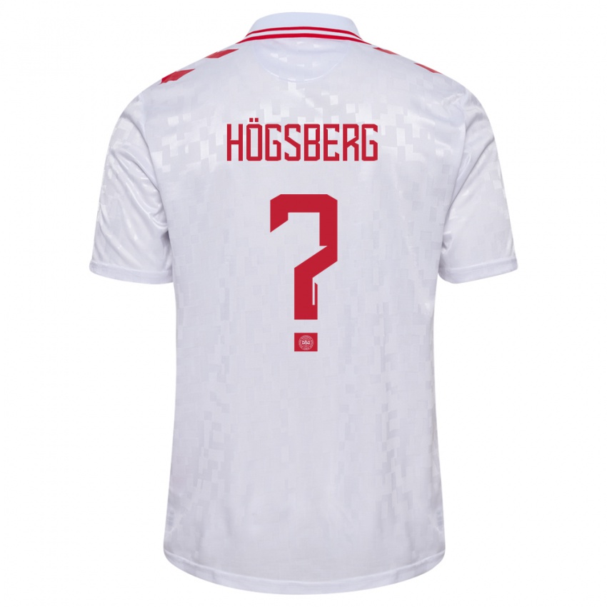 Homem Camisola Dinamarca Lucas Högsberg #0 Branco Alternativa 24-26 Camisa Brasil