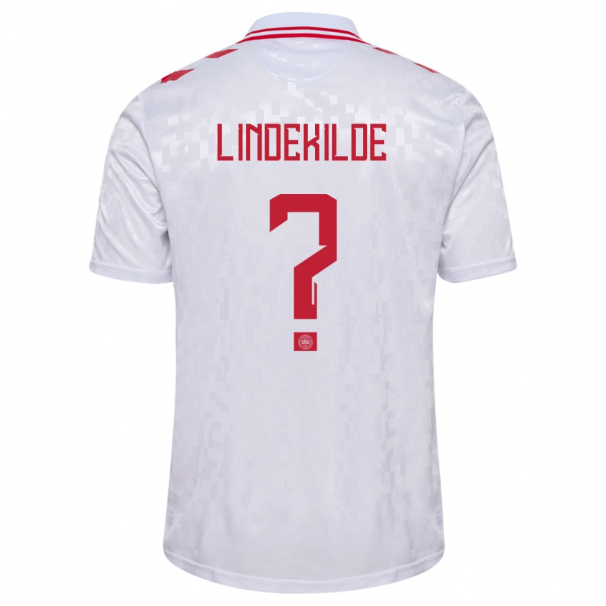 Homem Camisola Dinamarca Jonatan Lindekilde #0 Branco Alternativa 24-26 Camisa Brasil