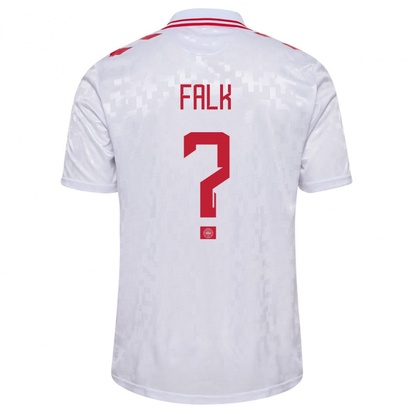 Homem Camisola Dinamarca Lukas Falk #0 Branco Alternativa 24-26 Camisa Brasil