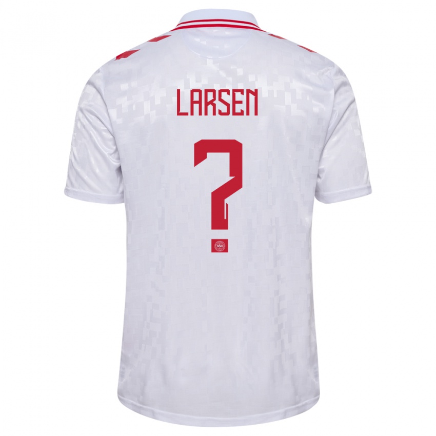 Homem Camisola Dinamarca Sander Larsen #0 Branco Alternativa 24-26 Camisa Brasil