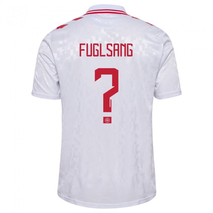 Homem Camisola Dinamarca Adam Fuglsang #0 Branco Alternativa 24-26 Camisa Brasil