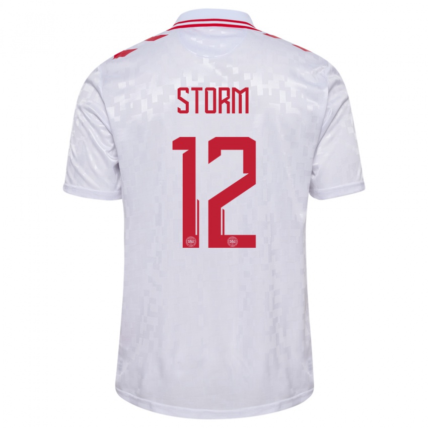 Homem Camisola Dinamarca Tobias Storm #12 Branco Alternativa 24-26 Camisa Brasil