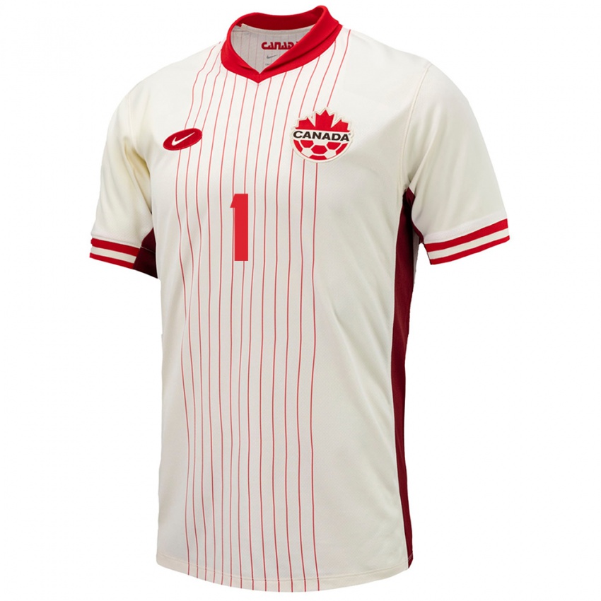 Homem Camisola Canadá Nathaniel Abraham #1 Branco Alternativa 24-26 Camisa Brasil