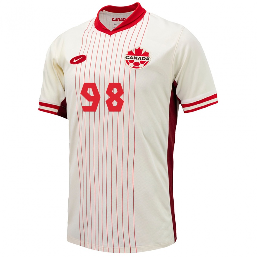 Homem Camisola Canadá Olivia Smith #98 Branco Alternativa 24-26 Camisa Brasil