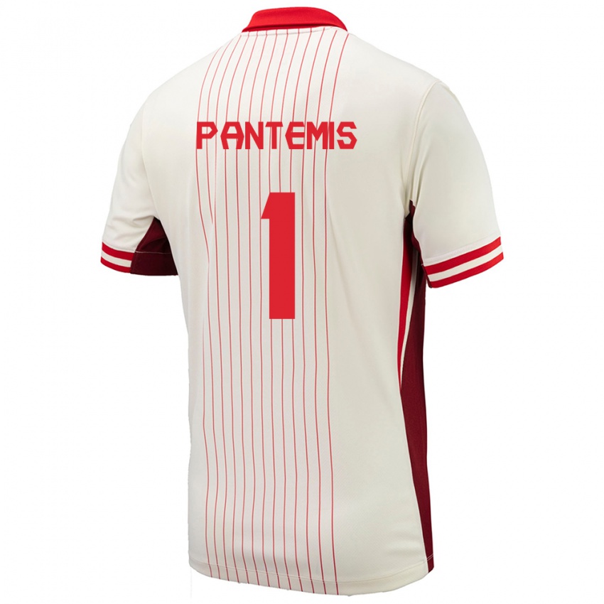 Homem Camisola Canadá James Pantemis #1 Branco Alternativa 24-26 Camisa Brasil