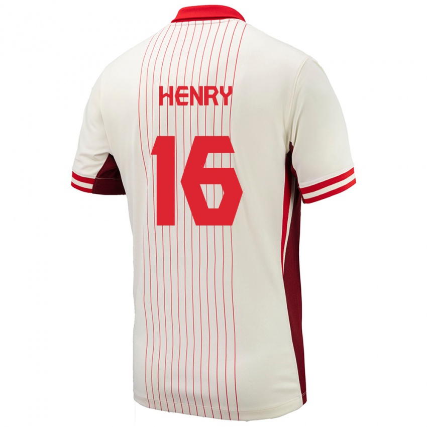 Homem Camisola Canadá Mael Henry #16 Branco Alternativa 24-26 Camisa Brasil